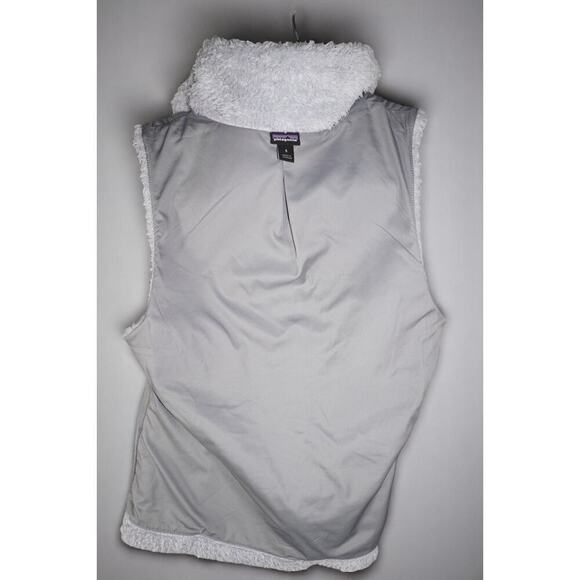 Patagonia Women’s Los Gatos Fleece Vest | Size S | Light Gray | Full Zip Sherpa - Picture 11 of 13